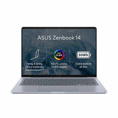 ASUS Zenbook 14/UX3480QA-OLED090W/SD-X1-26-100/14"/WUXGA/8GB/256GB/Adreno/W11H/Blue/2R