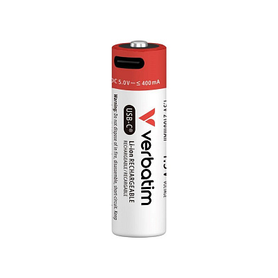 VERBATIM Nabíjecí baterie AA USB-C 4-Pack 2100 mAh