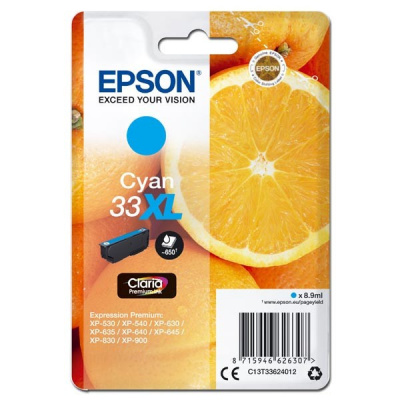 Epson T33 XL C13T33624012 циан (cyan) оригинална касета
