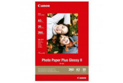 Canon Photo Paper Plus Glossy PP-201 2311B020, 260 г/м2, A3, 20 бр., лъскав, мастиленоструен, бял, фотографска хартия