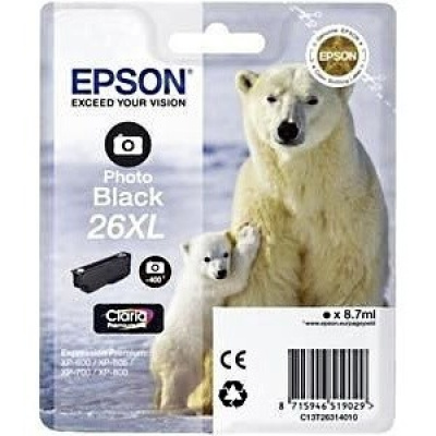Epson T26314012, T263140, 26XL foto черен (photo black) оригинална касета