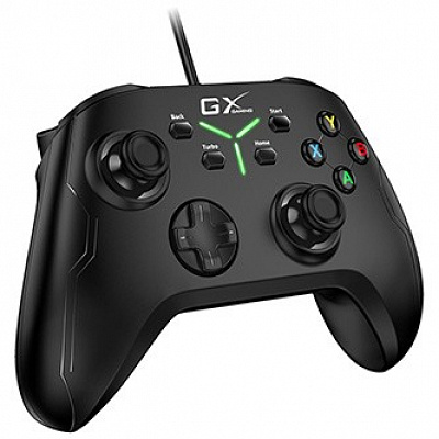 Gamepad Genius GX Gaming MaxFire GX-21UV, 18 бутона, USB/PS3/PS4, черен