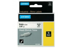 Dymo Rhino 18051, S0718260, 6mm x 1,5m черен печат / бял фон, оригинална лента