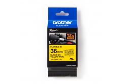 Brother TZ-FX661 / TZe-FX661 Pro Tape, 36mm x 8m, флекси, черен печат / жълт фон, оригинална лента