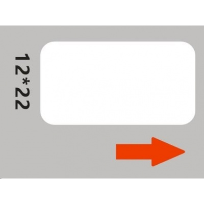 Niimbot A2A68601701, 12x22mm, 250 бр, бял самозалепващи се етикети