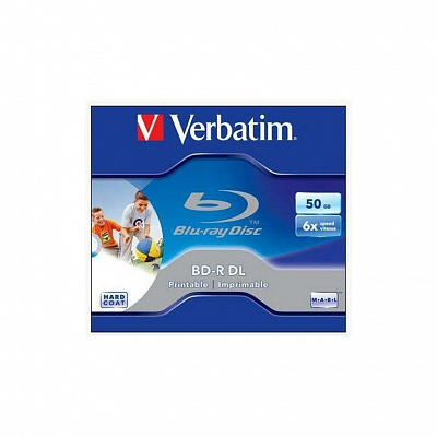 Verbatim 43735 BD-R Dual Layer, Jewel box, 50GB, 6x, с опция за печат