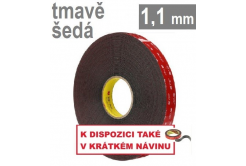 3M VHB™ 4611, tl. 1,1 mm; tmavošedá oboustranně lepicí páska 19 mm x 33 m