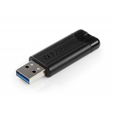 VERBATIM Flash Disk 256GB PinStripe USB 3.0, черен