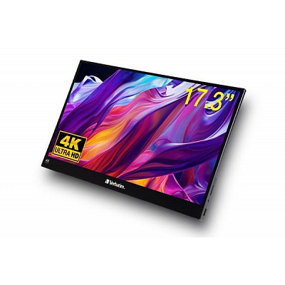 Verbatim PM-17-4K Преносим сензорен монитор 17,3", 4K Ultra HD, Metal Housing