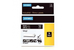Dymo Rhino 1805437, 9mm x 5,5m, бял печат/черен фон, оригинална лента