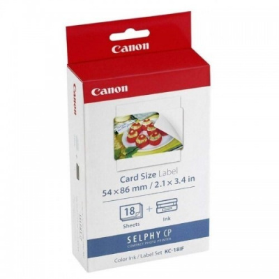 Canon KC-18IF 7741A001, 86x54mm, 18 бр бели етикети