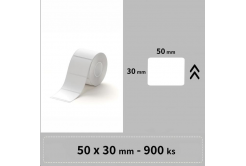 Niimbot 1EA01204102, 50x30mm, 900 бр, бял самозалепващи се етикети