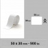 Niimbot 1EA01204102, 50x30mm, 900 бр., бели самозалепващи етикети