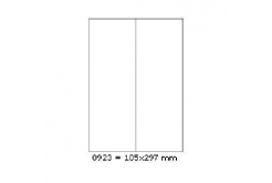 Самозалепващи етикети 105 x 297 mm, 2 етикети, A4, 100 листа