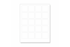 Самозалепващи етикети 40 x 40 mm, 24 етикети, A4, 100 листа