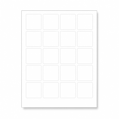 Самозалепващи етикети 40 x 40 mm, 24 етикети, A4, 100 листа