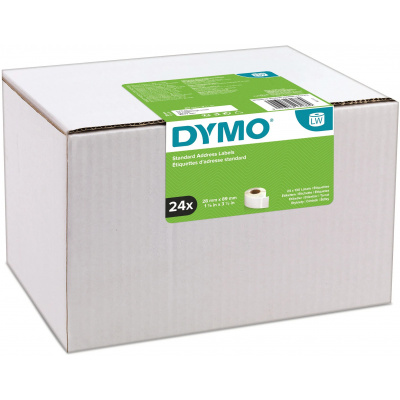 Dymo S0722360 хартиени етикети 89мм x 28мм, бели, адресен, 24 x 130 бр