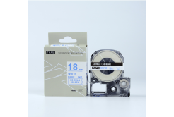 Epson LK-SS18BW, 18mm x 9m, син шрифт / бял фон, съвместима лента