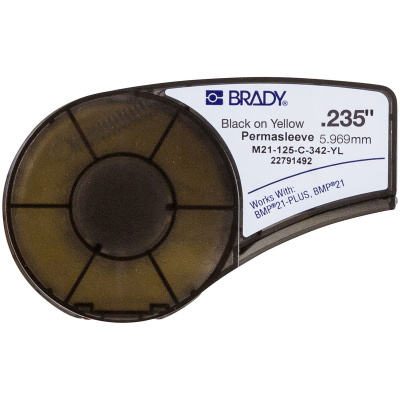 Brady M21-125-C-342-YL / 139750, PermaSleeve Термоусаждаема полиолефинова маншета, 6.00 mm x 2.10 m