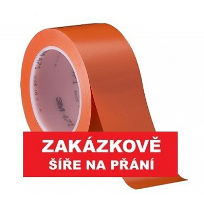 3M 471 Маркираща PVC лепяща лента, устойчива на износване, оранжева 50 mm x 33 m