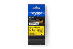 Brother TZ-S651 / TZe-S651 Pro Tape, 24mm x 8m, черен печат/жълт фон, оригинална лента
