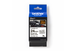 Brother TZ-FX251 / TZe-FX251 Pro Tape, 24mm x 8m, черен печат/бял фон, оригинална лента