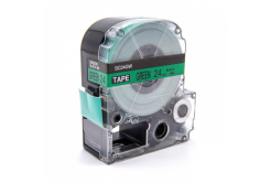 Epson LK-SC24GW, 24mm x 9m, черен печат / зелен фон, съвместима лента