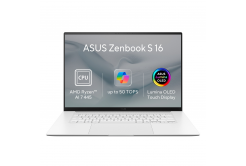 ASUS Zenbook S 16 OLED/UM5606GA-OLED382WZ/AI7-445/16"/2880x1800/T/32GB/1TB/AMD int/W11H/Бял/2R