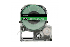 Epson LC-SD36GW, 36mm x 8m, бял печат / зелен фон, съвместима лента