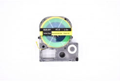 Epson LK-4YBA3 / SU35Y, 3mm x 2,5m, черен печат / жълт фон, свиваема лента, съвместима