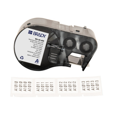 Brady M4-49-498 / 170791, 25.40 mm, Vinyl, черно копиране / бял фон