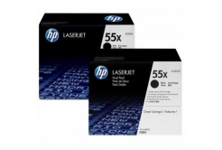 HP 55X CE255XD двойна опаковка черен (black) оригинален тонер
