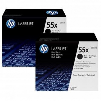 HP 55X CE255XD двойна опаковка черен (black) оригинален тонер