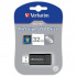 Verbatim 49064 Store N Go PinStripe, USB флаш памет, USB A 2.0, 32GB, с изваждащ се конектор, черно