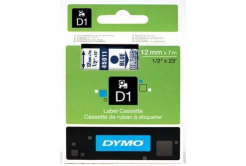 Dymo D1 45011, S0720510, 12mm x 7m син шрифт / прозрачен фон, оригинална лента
