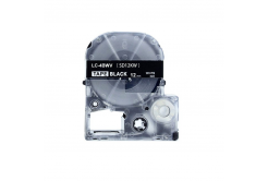 Epson LC-SD12KW, 12mm x 8m, бял печат / черен фон, съвместима лента