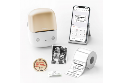 Niimbot Принтер за етикети B2 PRO, 1AC96442809 златен + ролка етикети 230 бр.