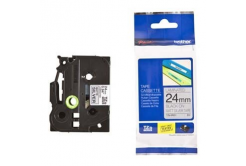 Brother TZ-M951/TZe-M951, 24mm x 8m, черен печат / сребърен фон, оригинална лента