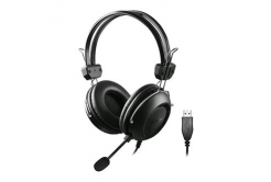 A4Tech HU-35 геймърски слушалки с микрофон, кабелни, черни, USB