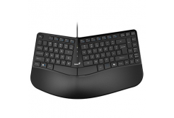 Genius Ergo KB-700, CZ/SK, ергономична, кабелна (USB), черна, Copilot