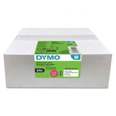 Dymo 2223590, 57mm x 32mm, многофункционални, сменяеми бялото оригинални хартиени етикети, 24 x 1000 компютри