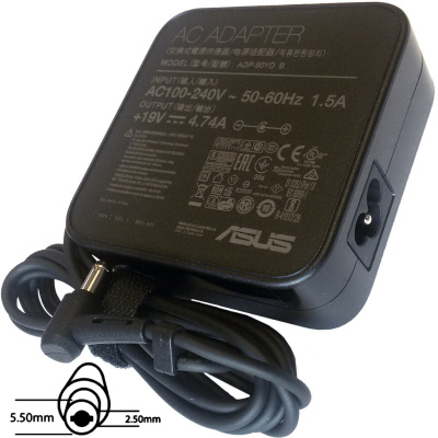 Asus оригинален адаптер 90W 19V 3P W/O CORE (5.5PHI)