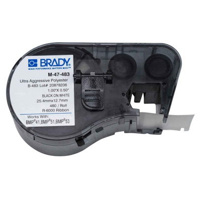 Brady M-47-483 / 131605, етикети 25.40 mm x 12.70 mm