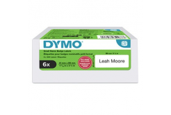 Dymo 2234187, 89mm x 41mm, на етикети за имена, сменяеми бялото оригинални хартиени етикети, 6 x 300 компютри