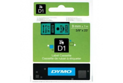 Dymo D1 40919, S0720740, 9mm x 7m черен печат / зелен фон, оригинална лента