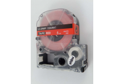 Epson LK-SD6RW, 6mm x 9m, бял печат / червен фон, съвместима лента