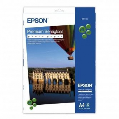 Epson Premium Semigloss Photo Paper C13S041332, A4, полугланц, бял, фотографска хартия