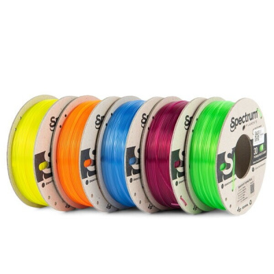 Spectrum 80889 3D филамент, 5Pack PLA Crystal, 1,75mm, 5x250g, Многоцветен (Blue, Yellow, Pink, Green, Orange)