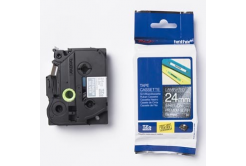 Brother TZ-PR955 / TZe-PR955, 24mm x 8m, бял печат / сребърен фон, оригинална лента