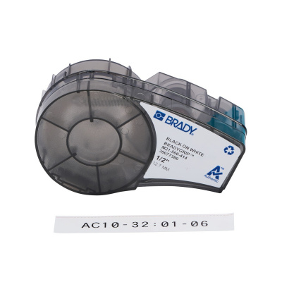 Brady M21-500-414 / 151515, 12.70 mm x 3.048 m, Polyester, черно копиране / бял фон